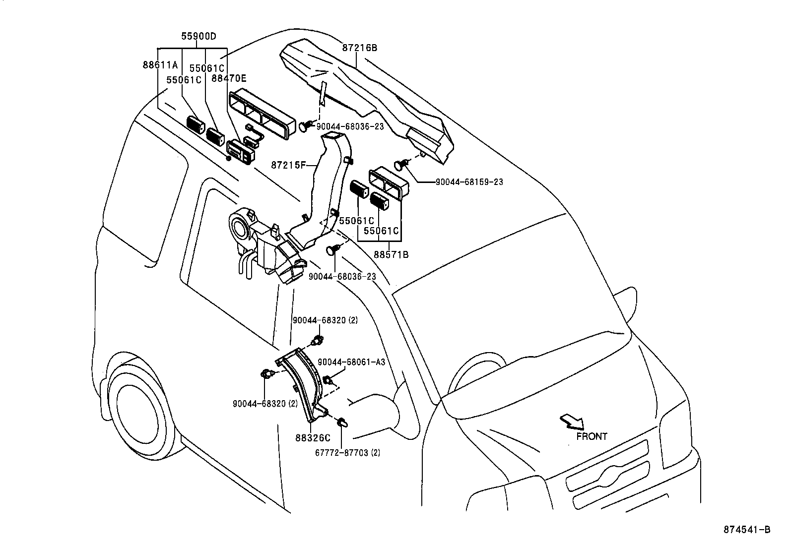 55905-97502 KNOB, HEATER CONTROL, NO.2 product image