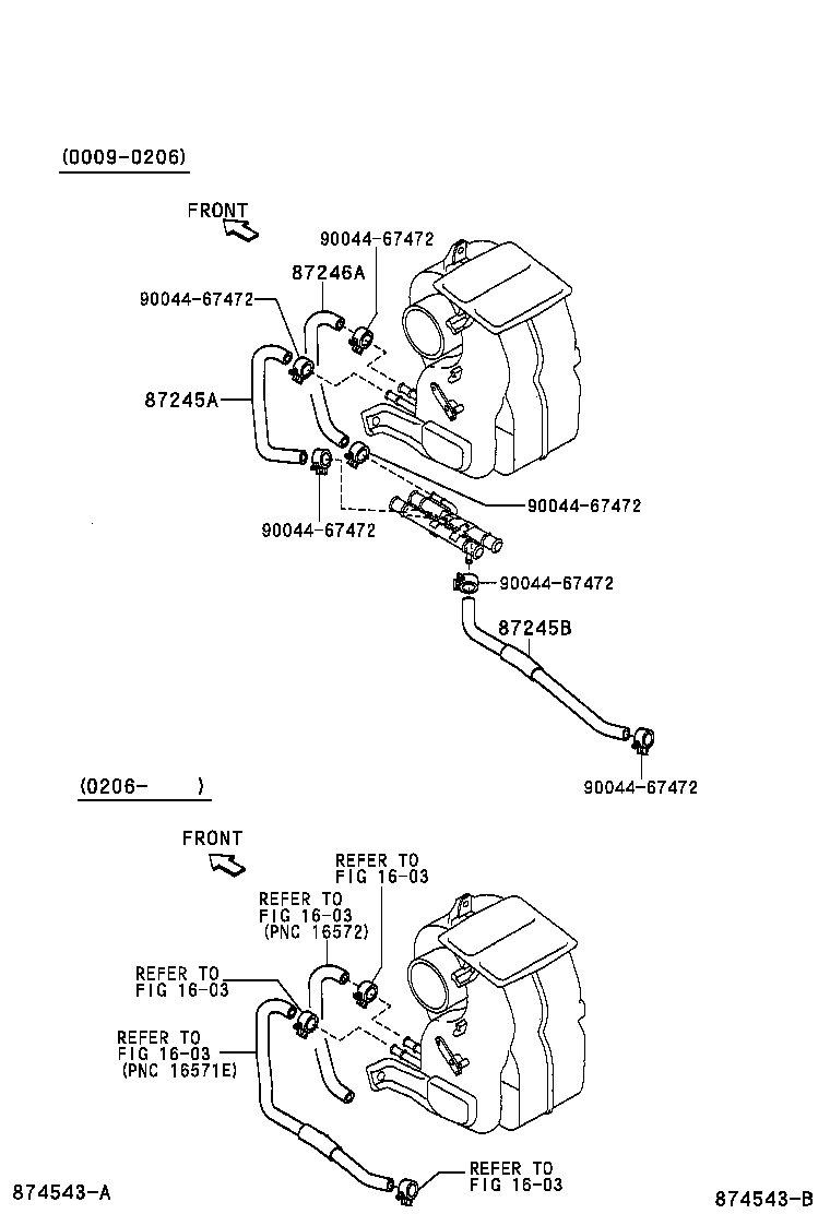 87245-97518 HOSE, REAR HEATER WATER OUTLET, B product image