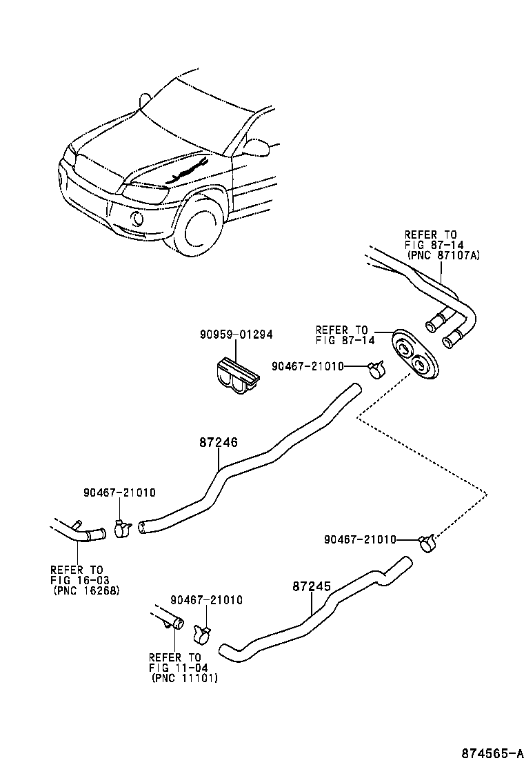 87245-48510 HOSE, HEATER WATER, INLET A product image