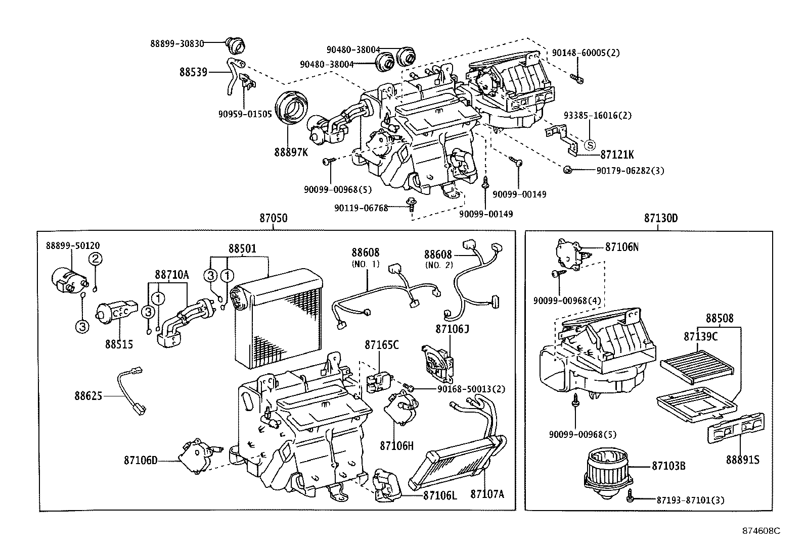 87103-22130 MOTOR SUB-ASSY, BLOWER W/FAN product image