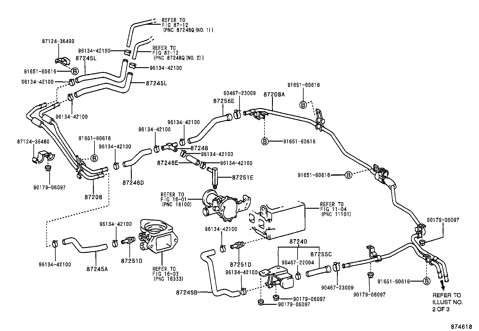 87245-3E140 HOSE, REAR HEATER WATER OUTLET, E (TO ENGINE) product image