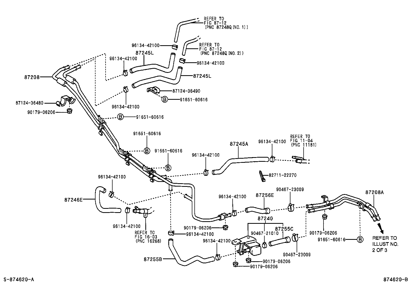 87245-3E140 HOSE, REAR HEATER WATER OUTLET, E (TO ENGINE) product image