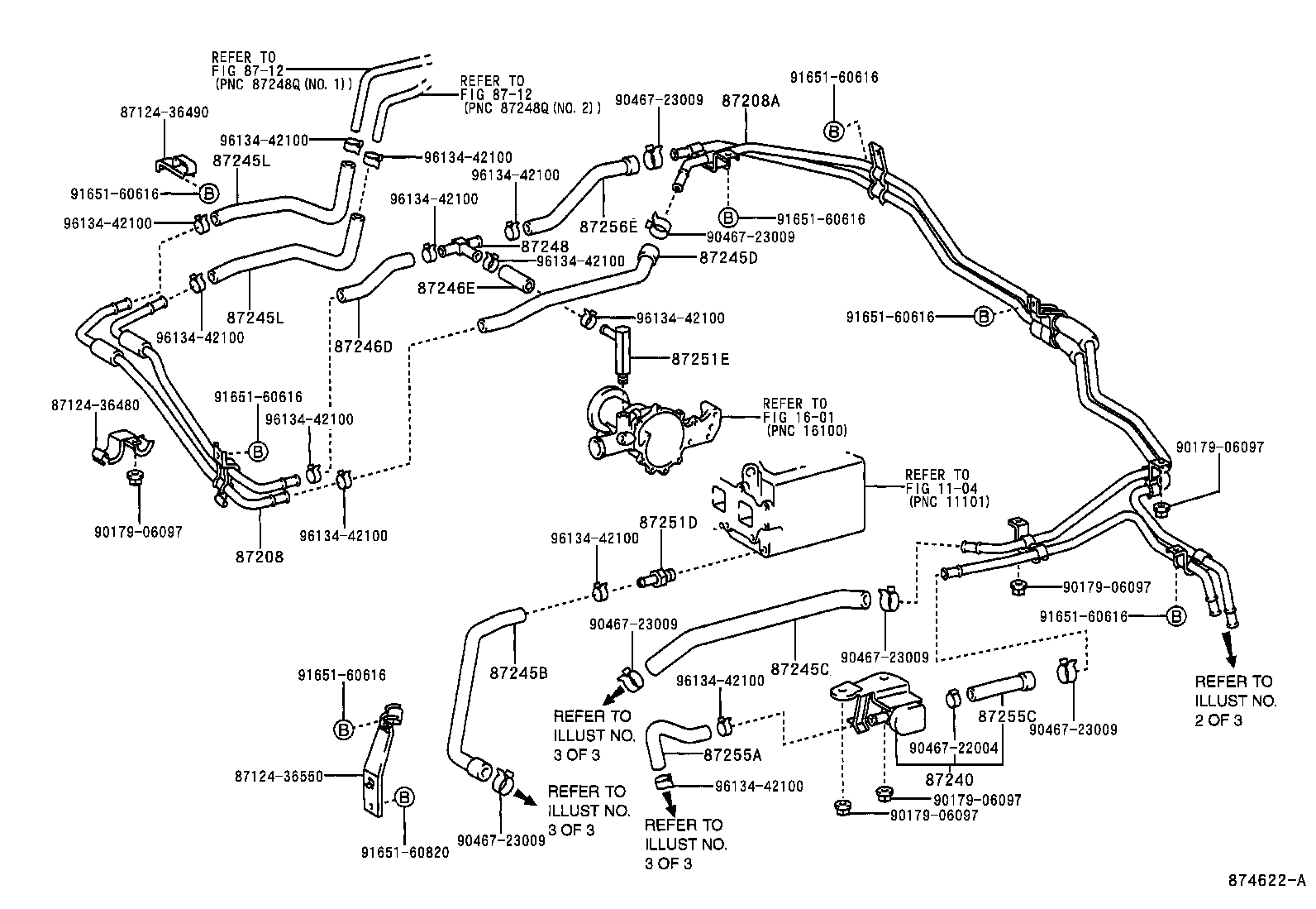 87245-3E140 HOSE, REAR HEATER WATER OUTLET, E (TO ENGINE) product image