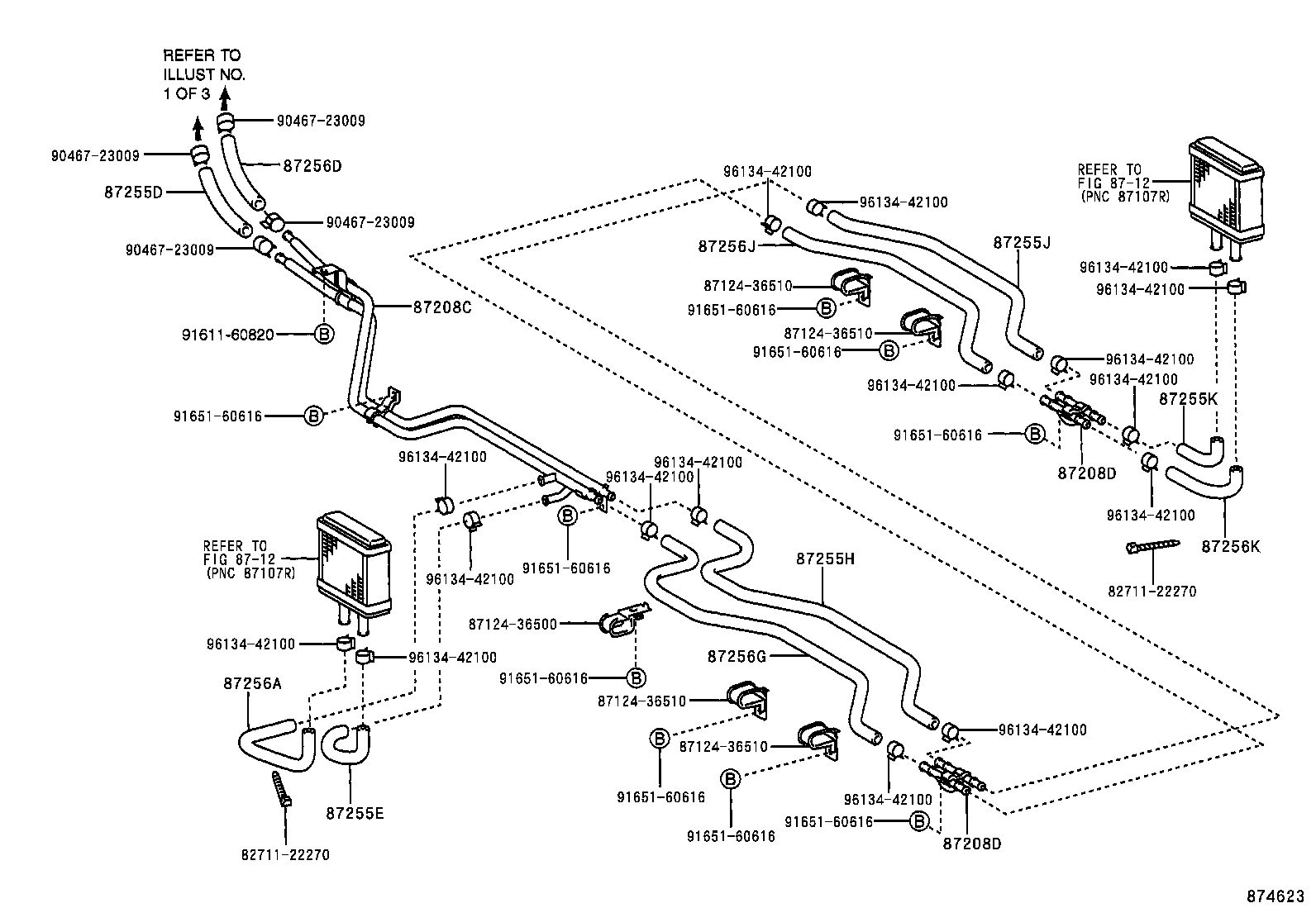 87245-3E140 HOSE, REAR HEATER WATER OUTLET, E (TO ENGINE) product image