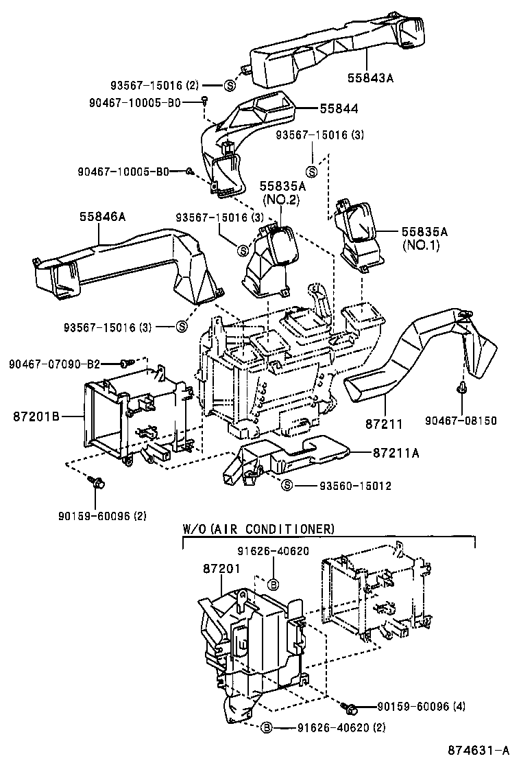 55846-37080 DUCT, HEATER TO REGISTER, NO.4 product image