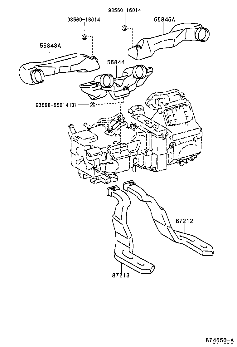 55843-0D010 DUCT, HEATER TO REGISTER, NO.1 product image