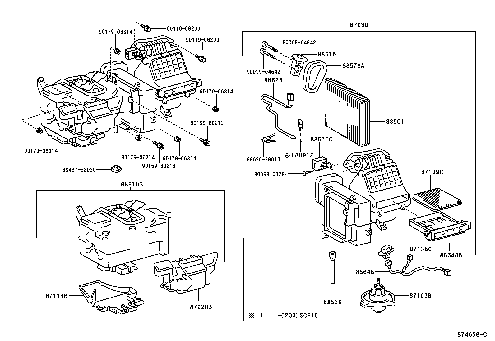 87103-0D030 MOTOR SUB-ASSY, BLOWER W/FAN product image