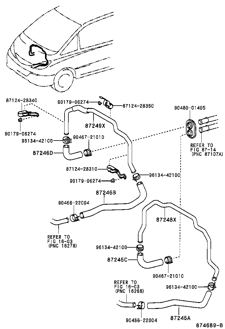 87207-28440 HOSE, HEATER WATER, INLET A product image