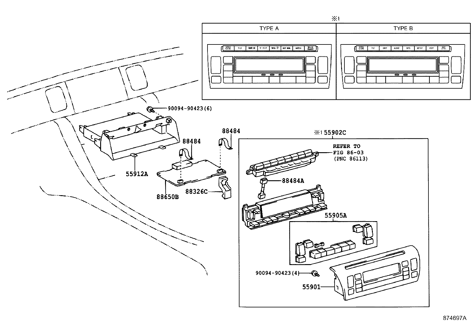 55902-24040 PANEL SUB-ASSY, AIR CONDITIONER product image