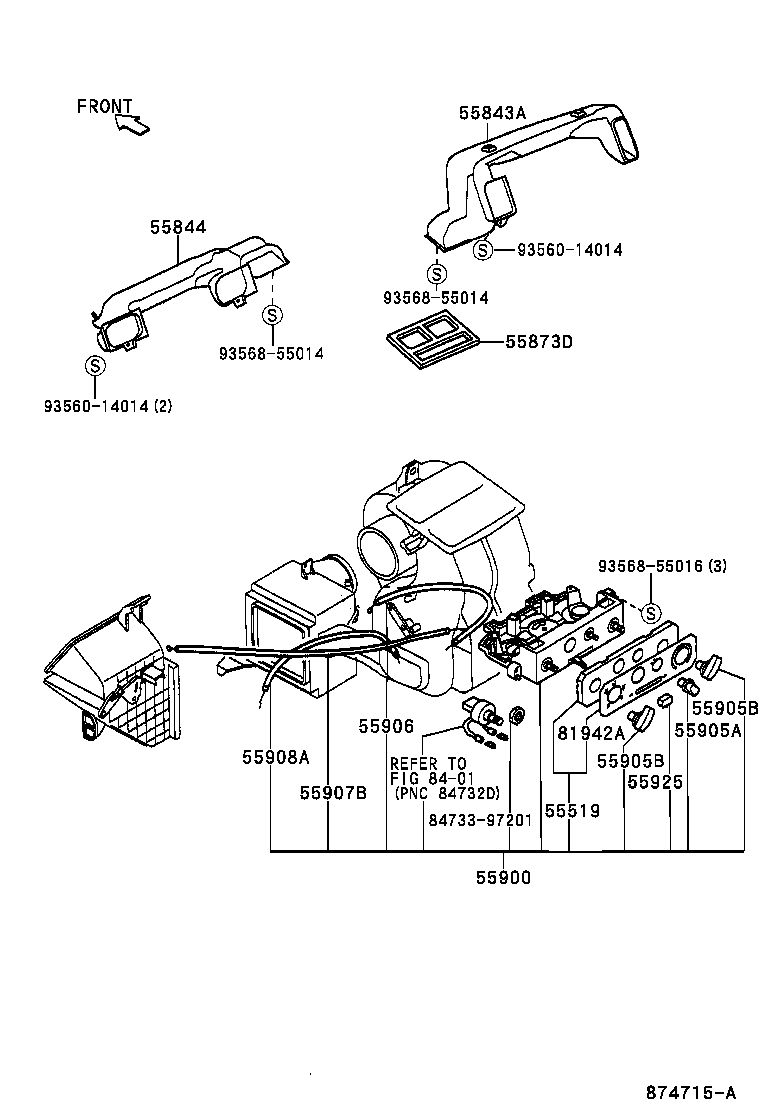 55905-97502 KNOB, HEATER CONTROL, NO.2 product image