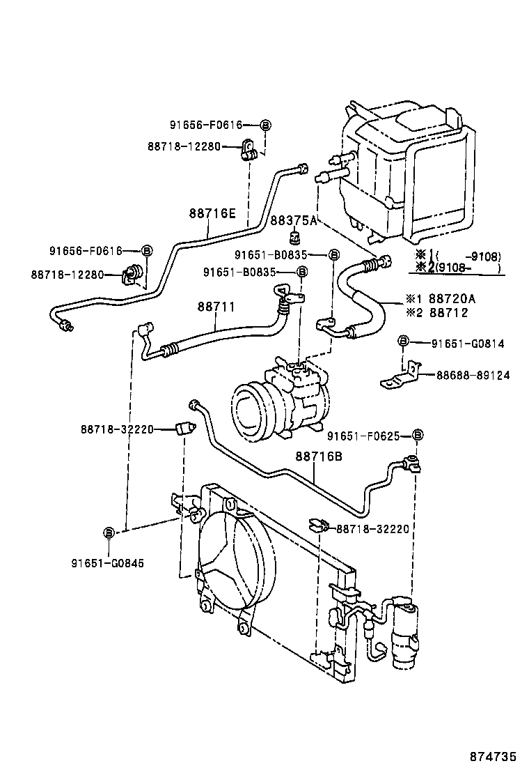 88720-35340 HOSE, COOLER REFRIGERANT DISCHARGE, NO.1 product image