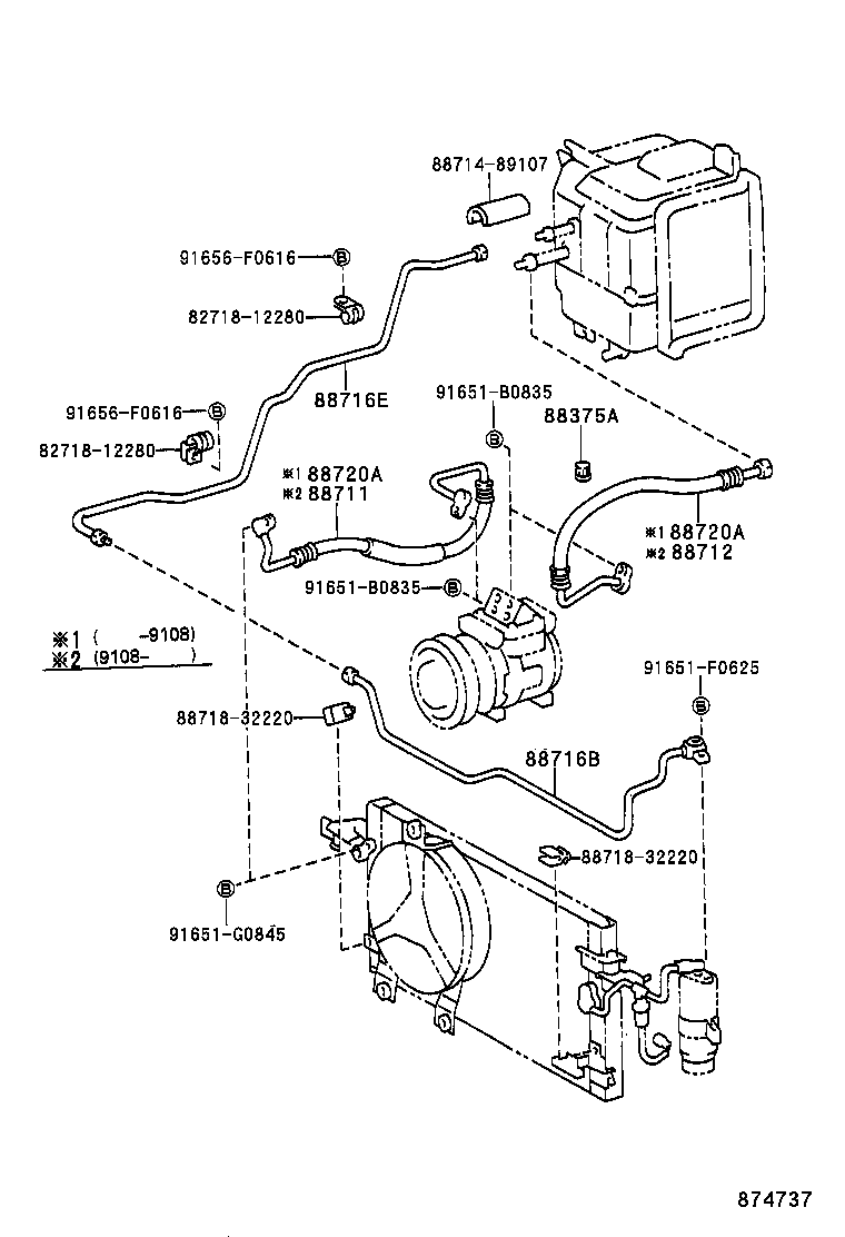 88720-35340 HOSE, COOLER REFRIGERANT DISCHARGE, NO.1 product image