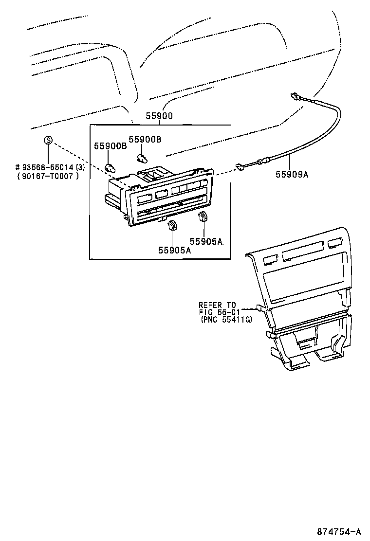 55843-02150 DUCT, HEATER TO REGISTER, NO.1 product image