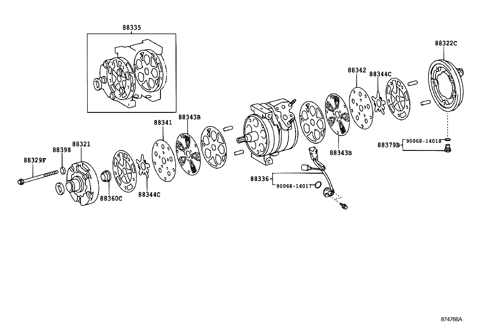 88320-0C100 COMPRESSOR ASSY, COOLER product image