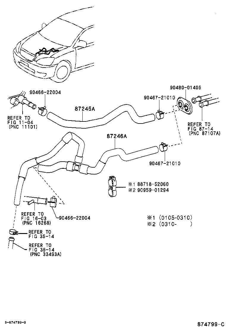 87209-44080 HOSE, HEATER WATER, INLET A product image