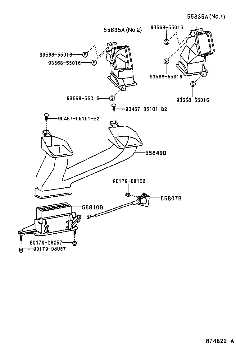 55846-37060 DUCT, HEATER TO REGISTER, NO.4 product image