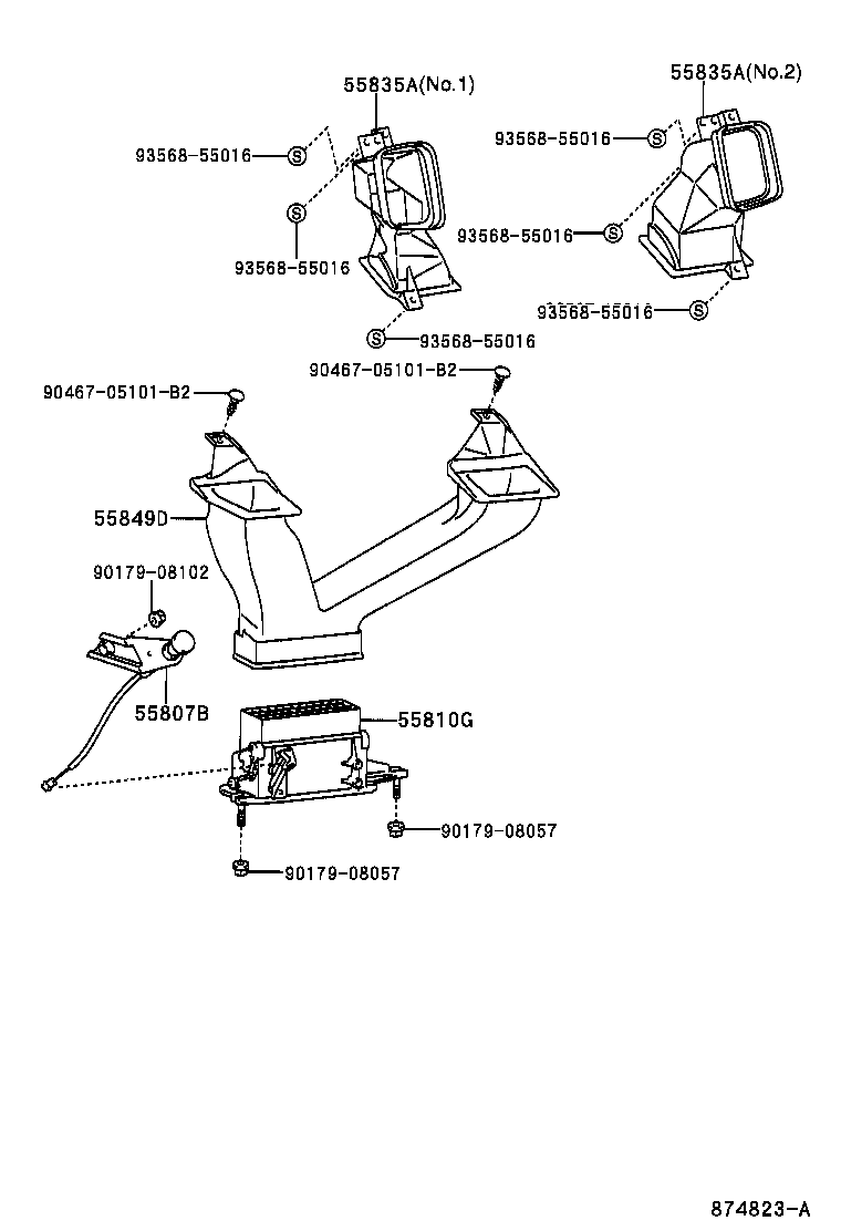 55846-37060 DUCT, HEATER TO REGISTER, NO.4 product image