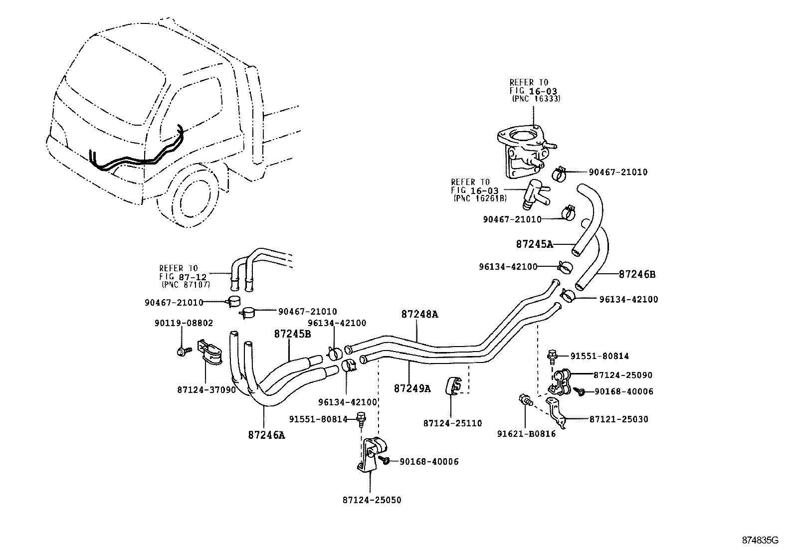 87245-25B90 HOSE, HEATER WATER, INLET A product image