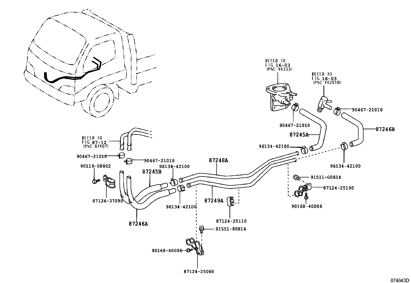 87245-25B90 HOSE, HEATER WATER, INLET A product image