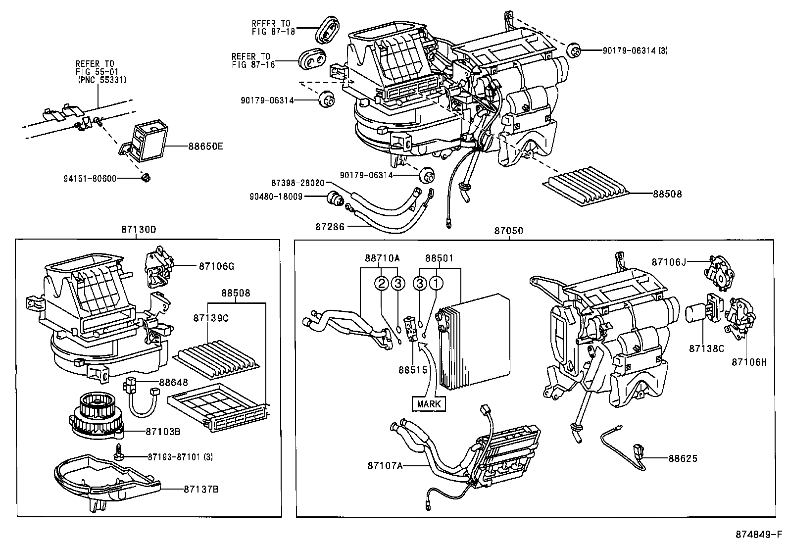 87103-44040 MOTOR SUB-ASSY, BLOWER W/FAN product image