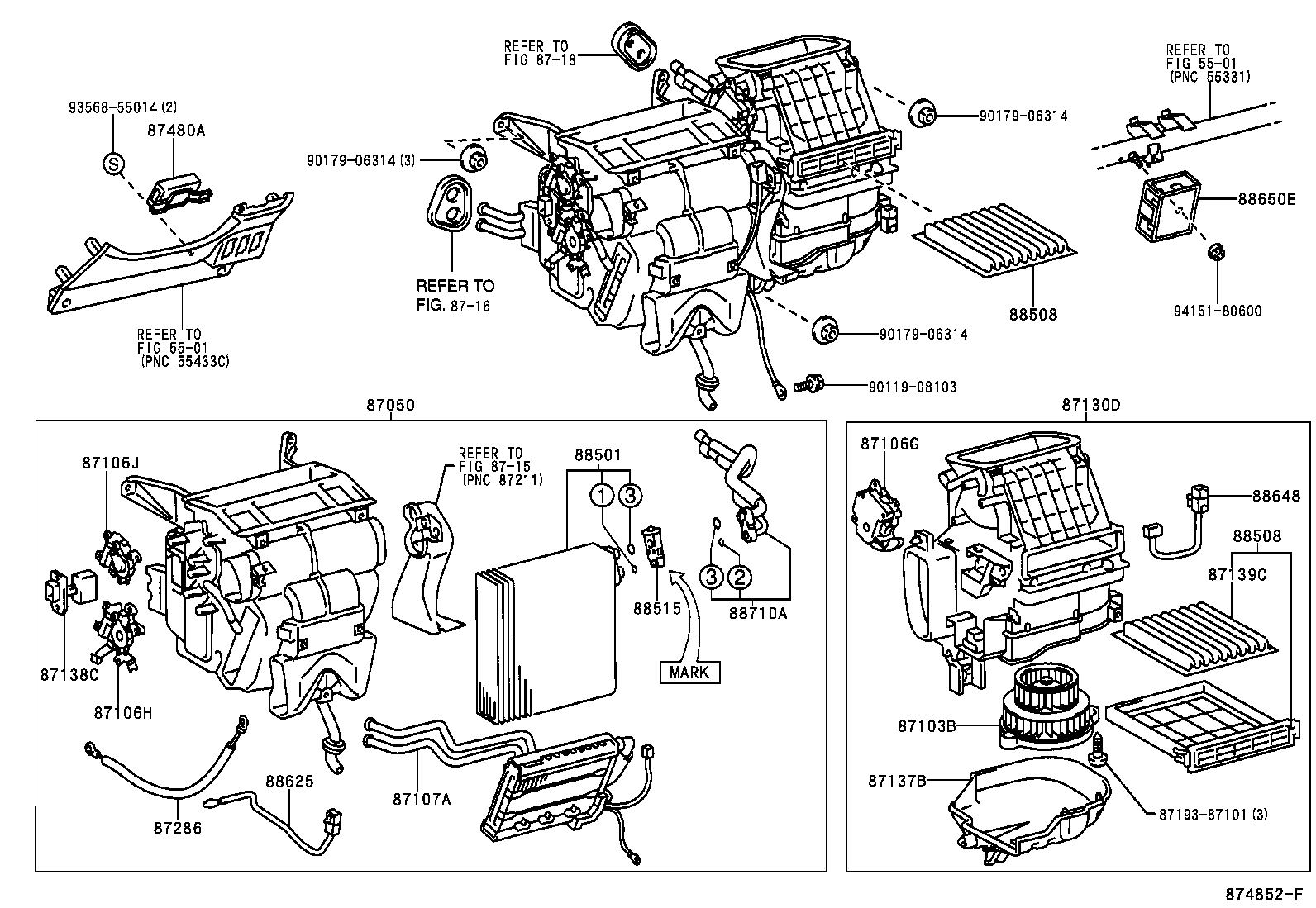 87103-44040 MOTOR SUB-ASSY, BLOWER W/FAN product image