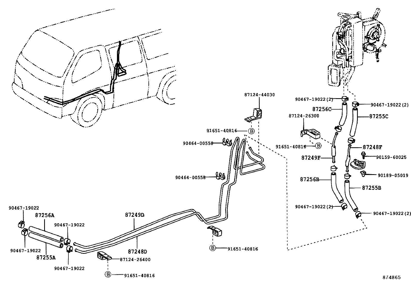 87207-37720 PIPE & HOSE SUB-ASSY, WATER B product image