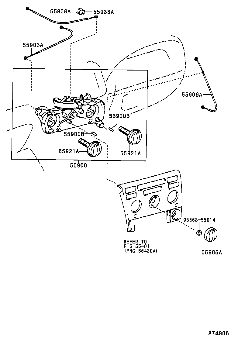 55843-13020 DUCT, HEATER TO REGISTER, NO.1 product image