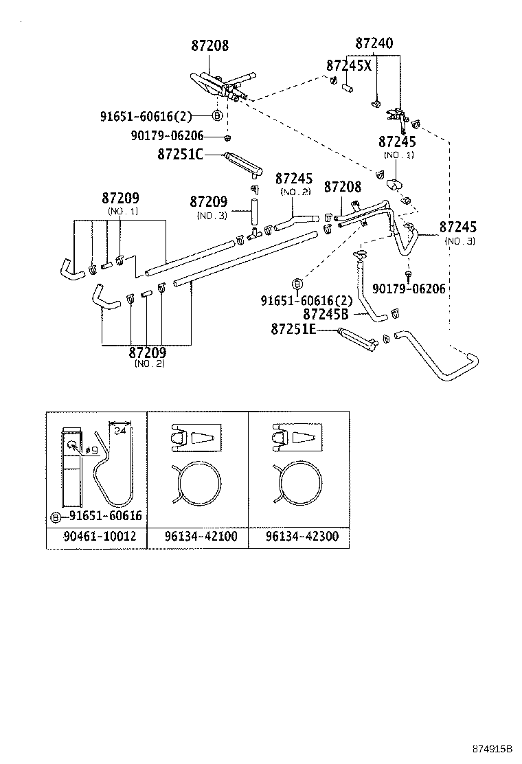 87245-3C710 HOSE, HEATER WATER product image