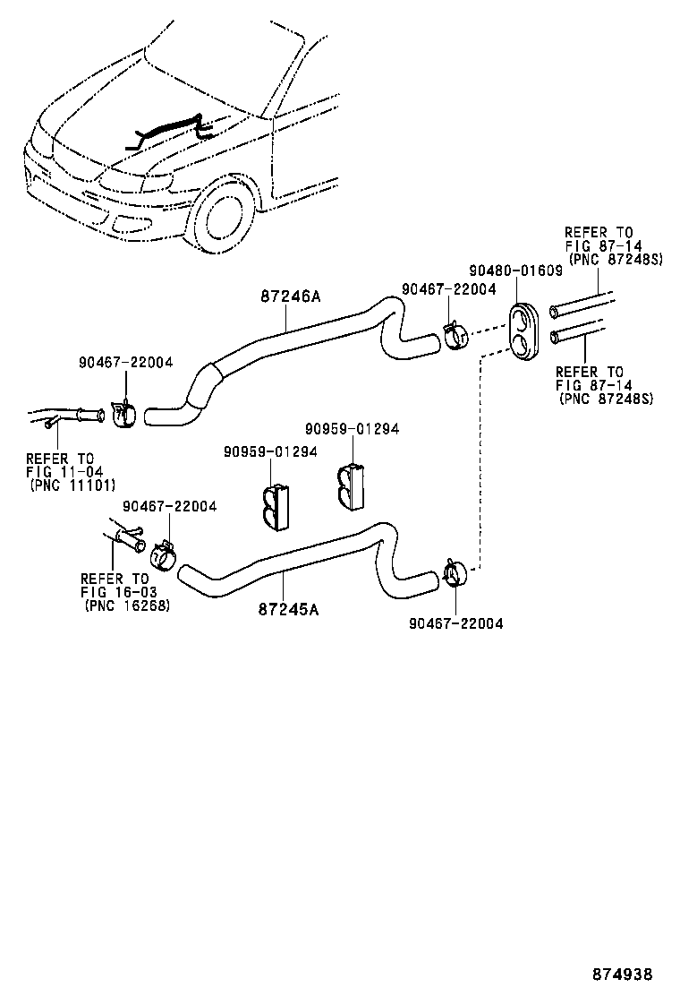 87245-06180 HOSE, HEATER WATER, INLET A product image