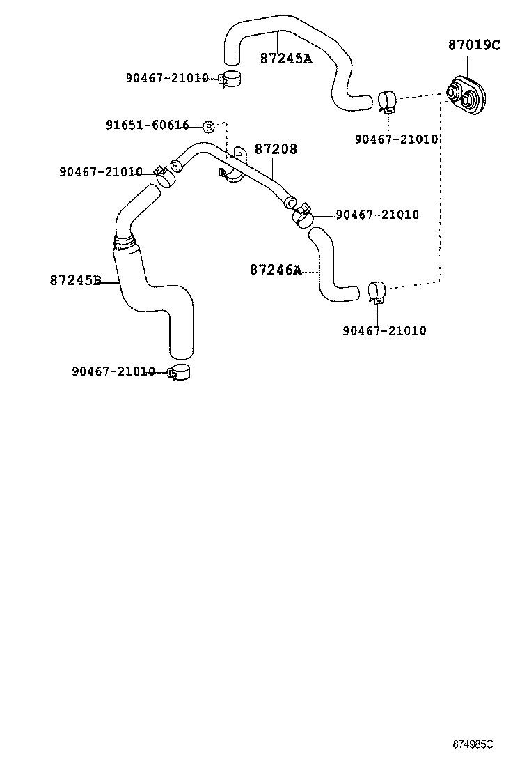 87245-3D070 HOSE, HEATER WATER, INLET A product image