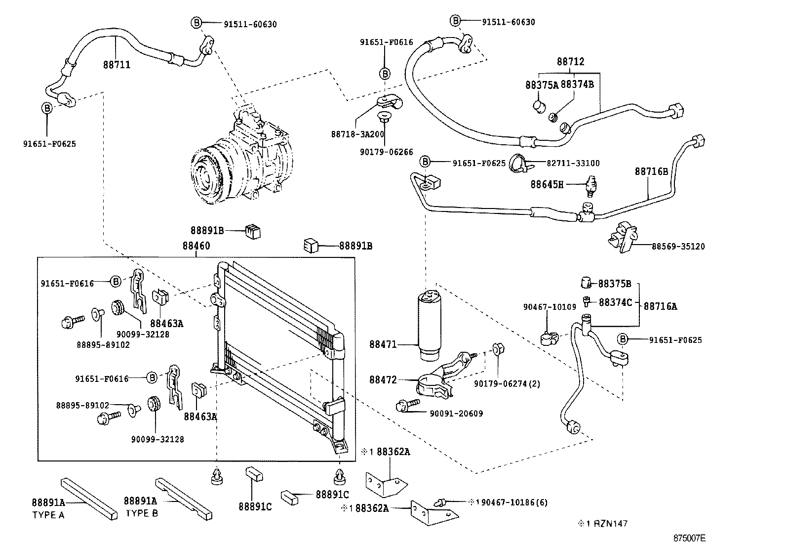 88460-35290 CONDENSER ASSY, COOLER product image