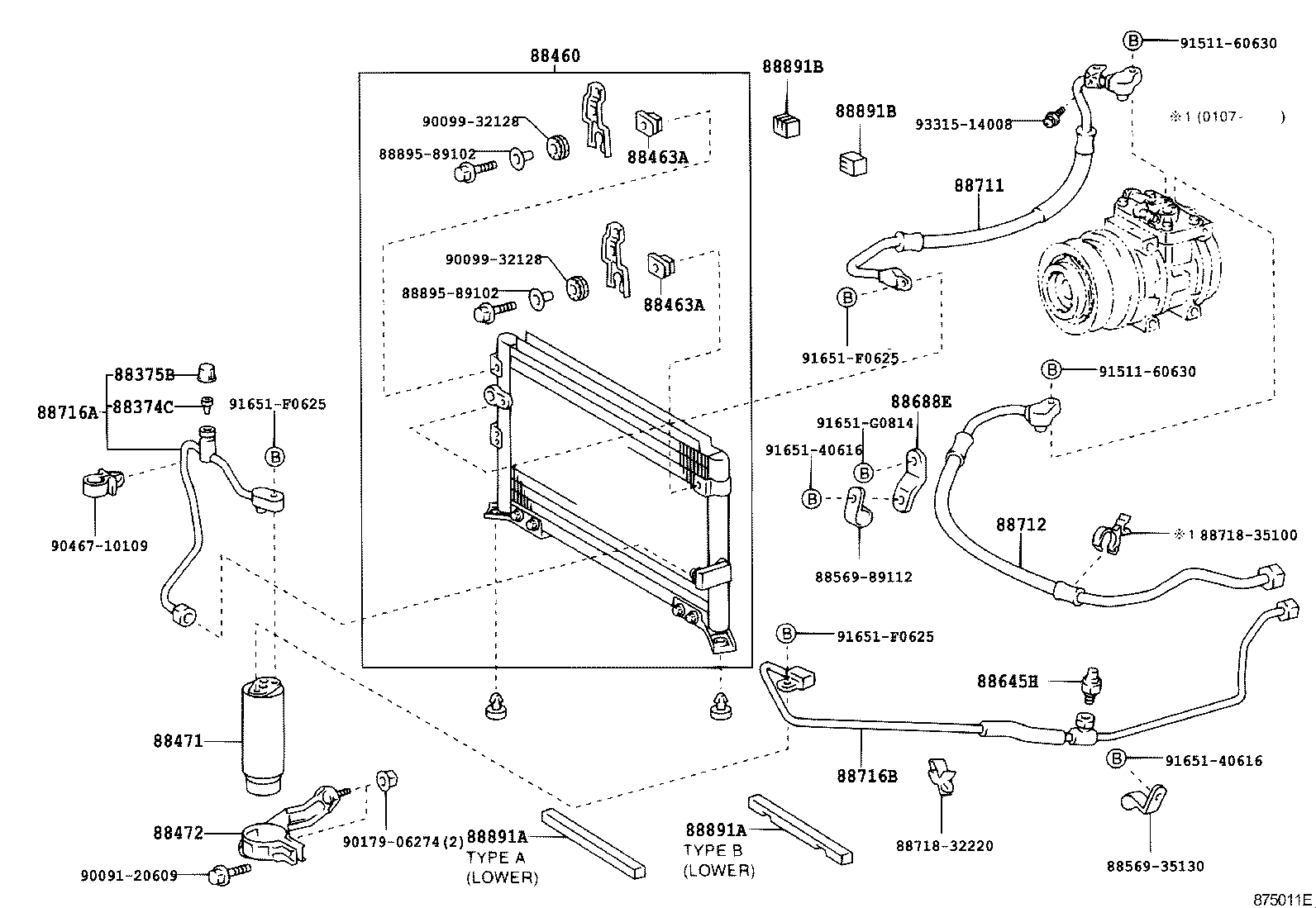 88460-35290 CONDENSER ASSY, COOLER product image