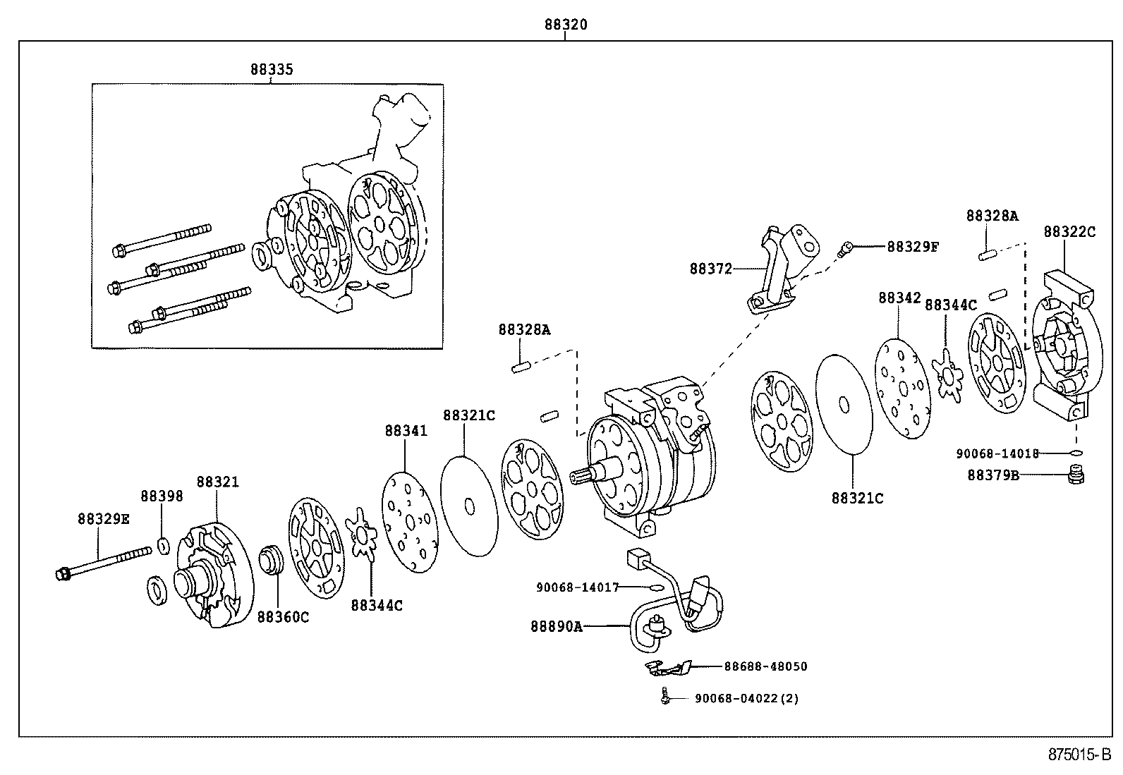 90068-08002 PIN, COMPRESSOR product image
