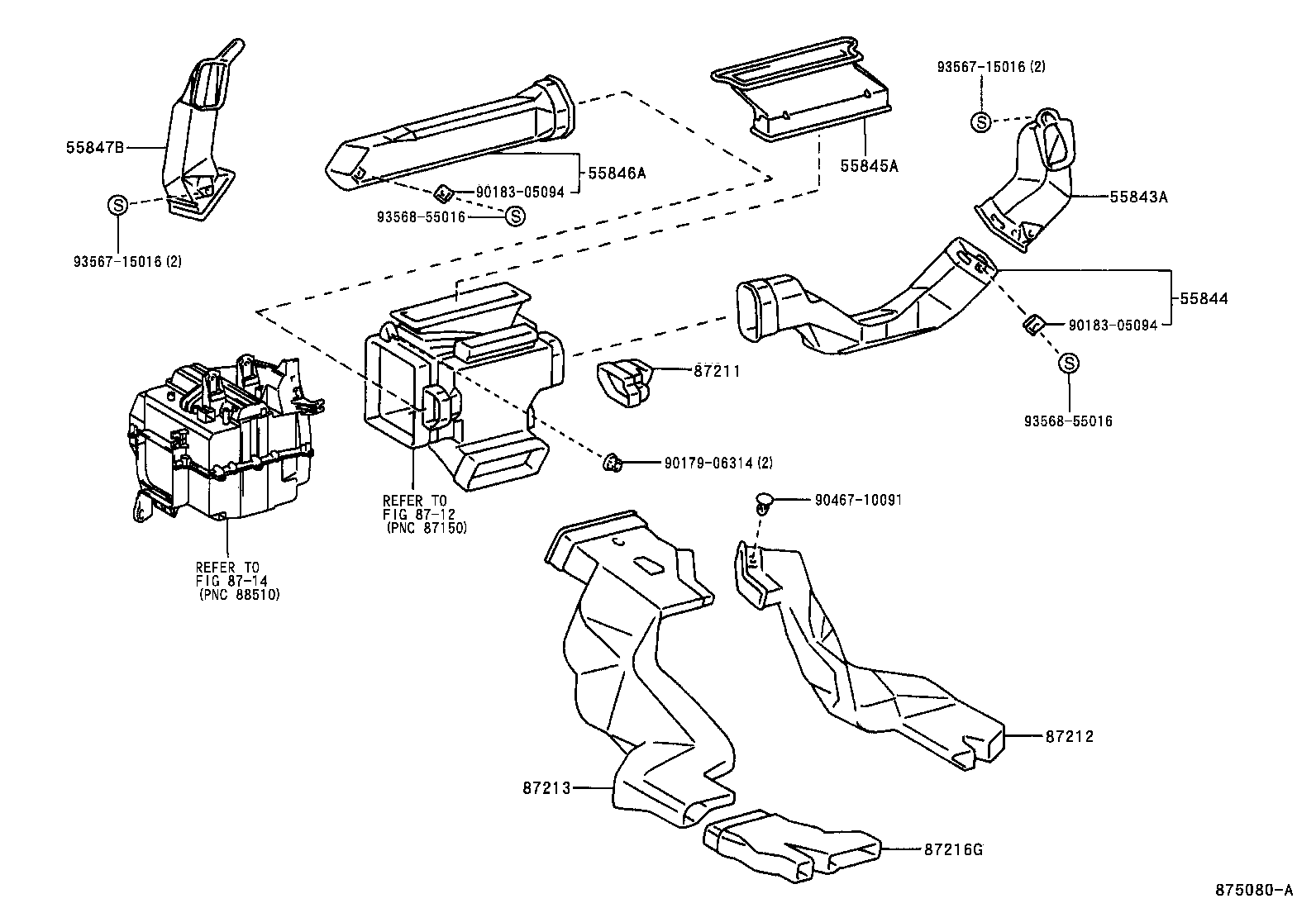 55846-43020 DUCT, HEATER TO REGISTER, NO.4 product image