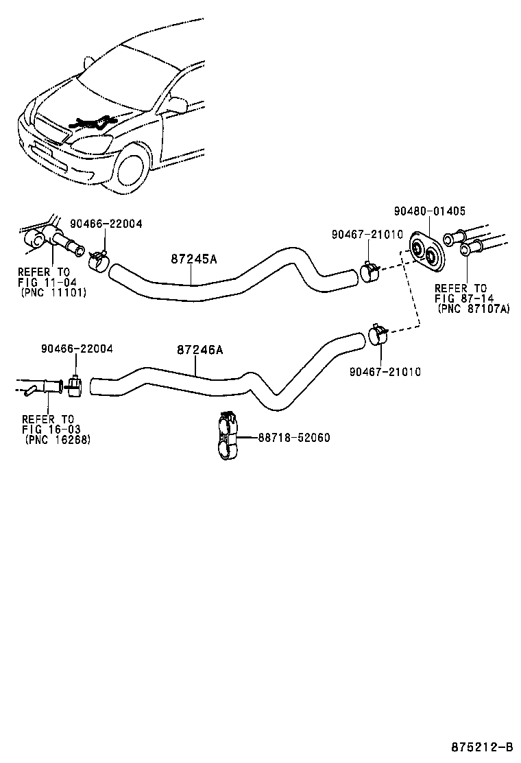 87209-44080 HOSE, HEATER WATER, INLET A product image