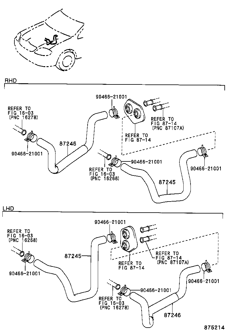 87101-13030 BRACKET SUB-ASSY, HEATER NO.2 product image