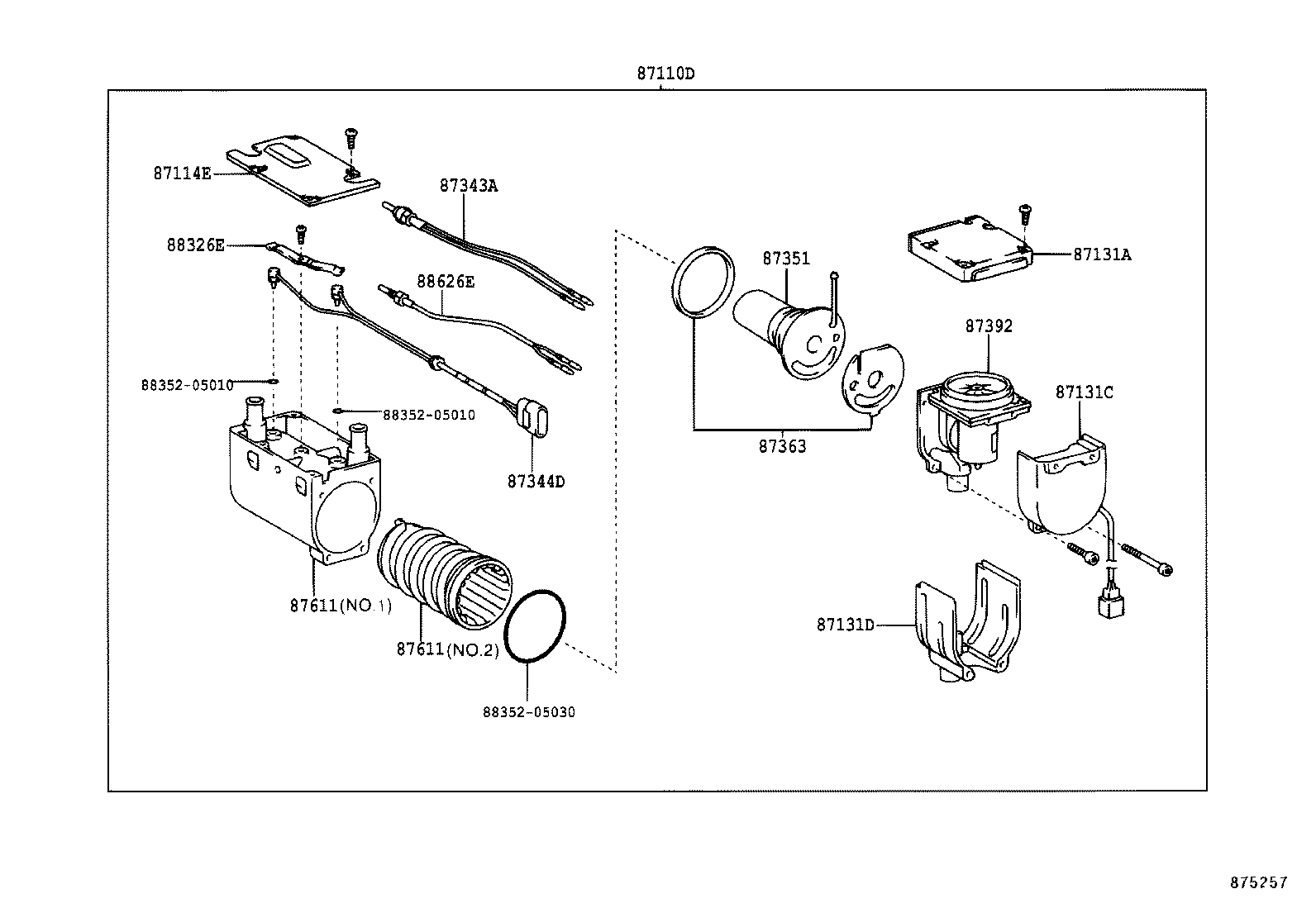 87245-05490 HOSE, HEATER WATER, INLET A product image