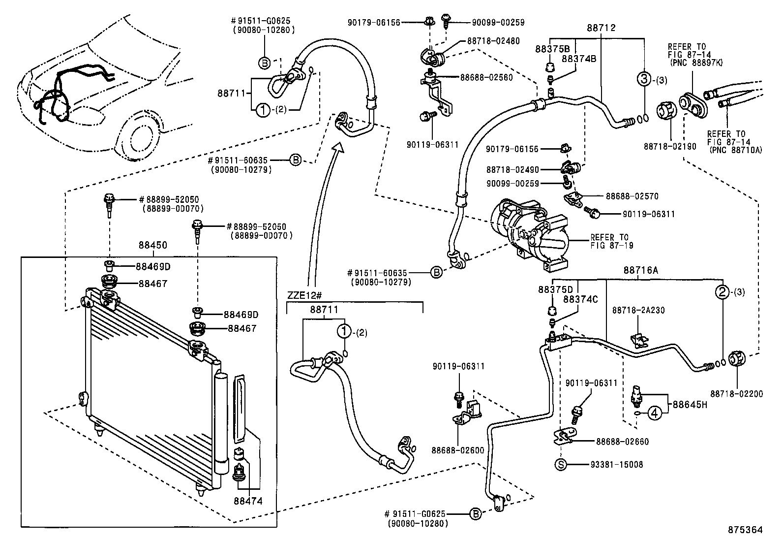 88450-02250 CONDENSER ASSY, W/RECEIVER product image