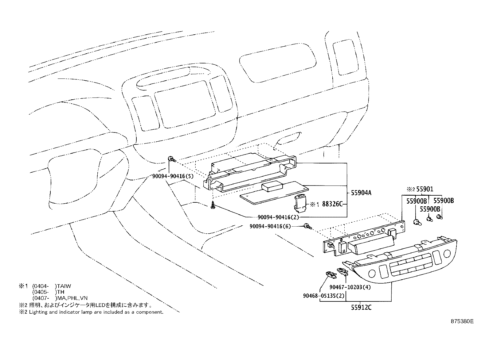 55824-06010 DUCT, HEATER TO FOOT, NO.3 product image