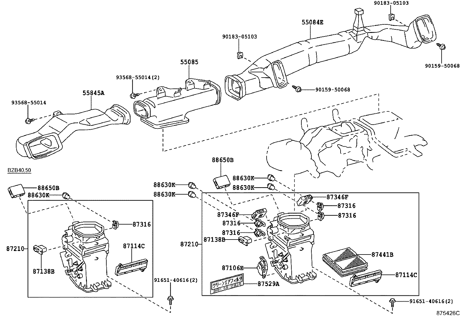 55900-36601 CONTROL & ACCESSORY ASSY, HEATER product image