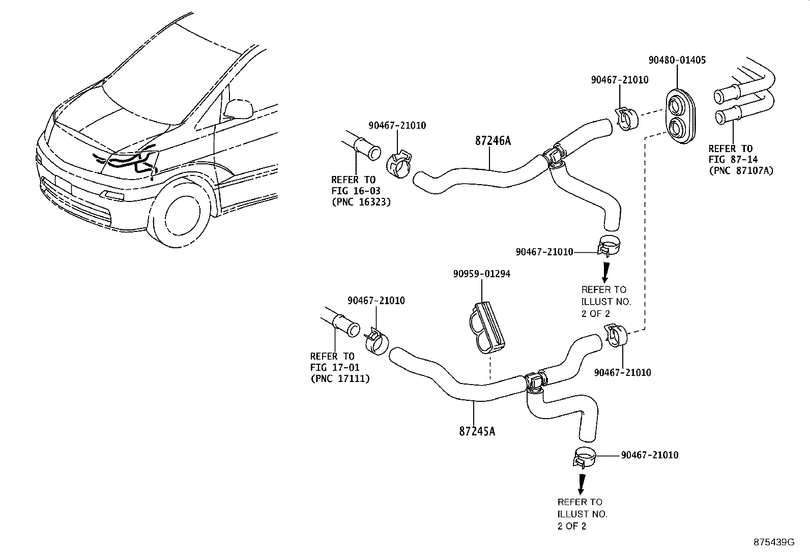 87209-58030 HOSE, HEATER WATER, INLET A product image