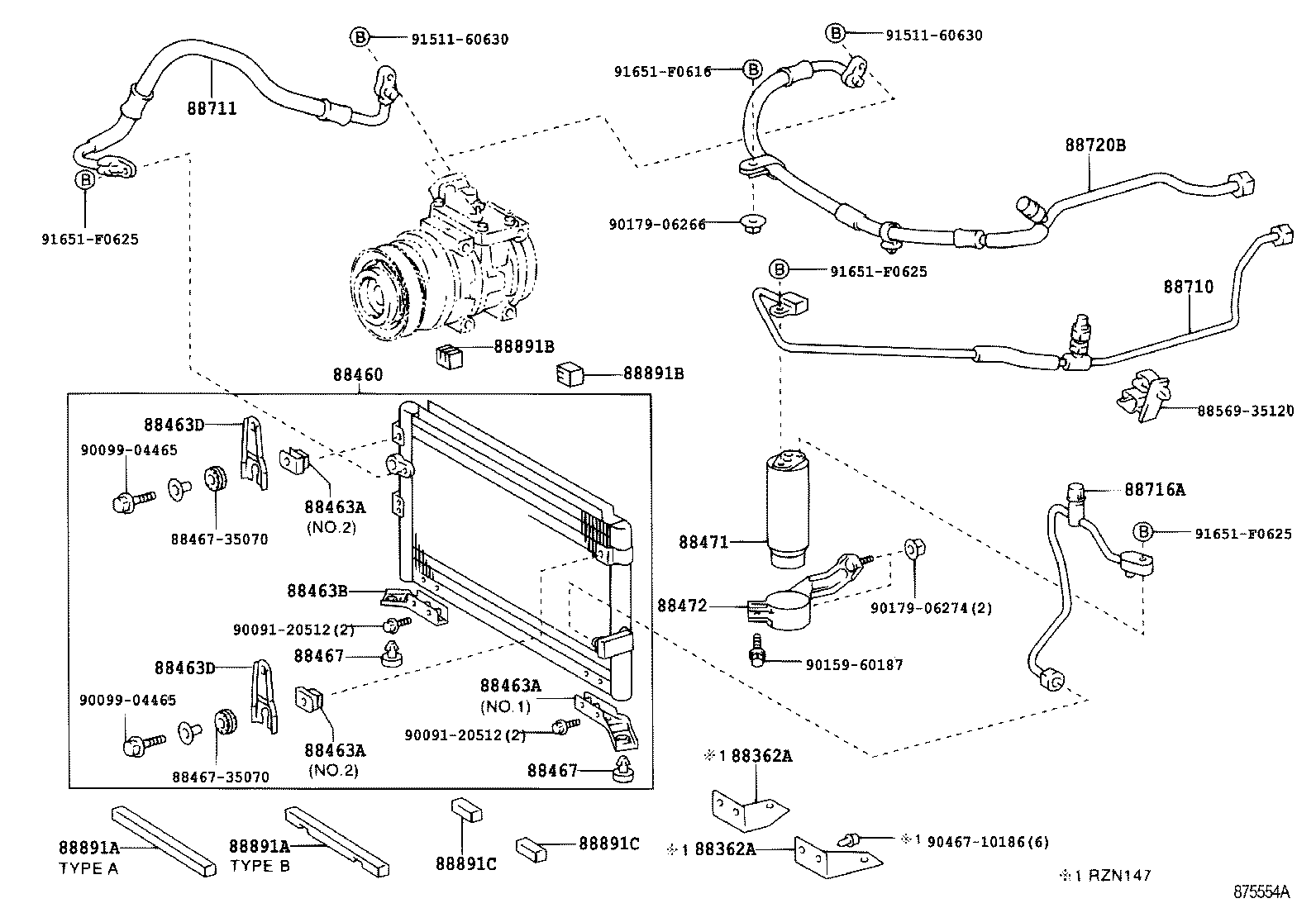88460-35290 CONDENSER ASSY, COOLER product image