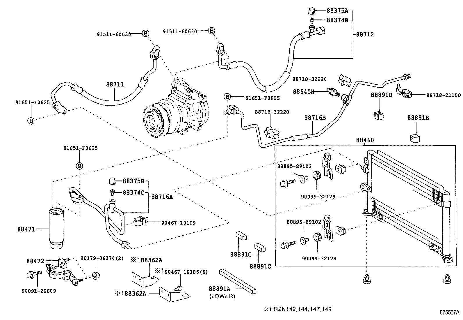 88460-35290 CONDENSER ASSY, COOLER product image