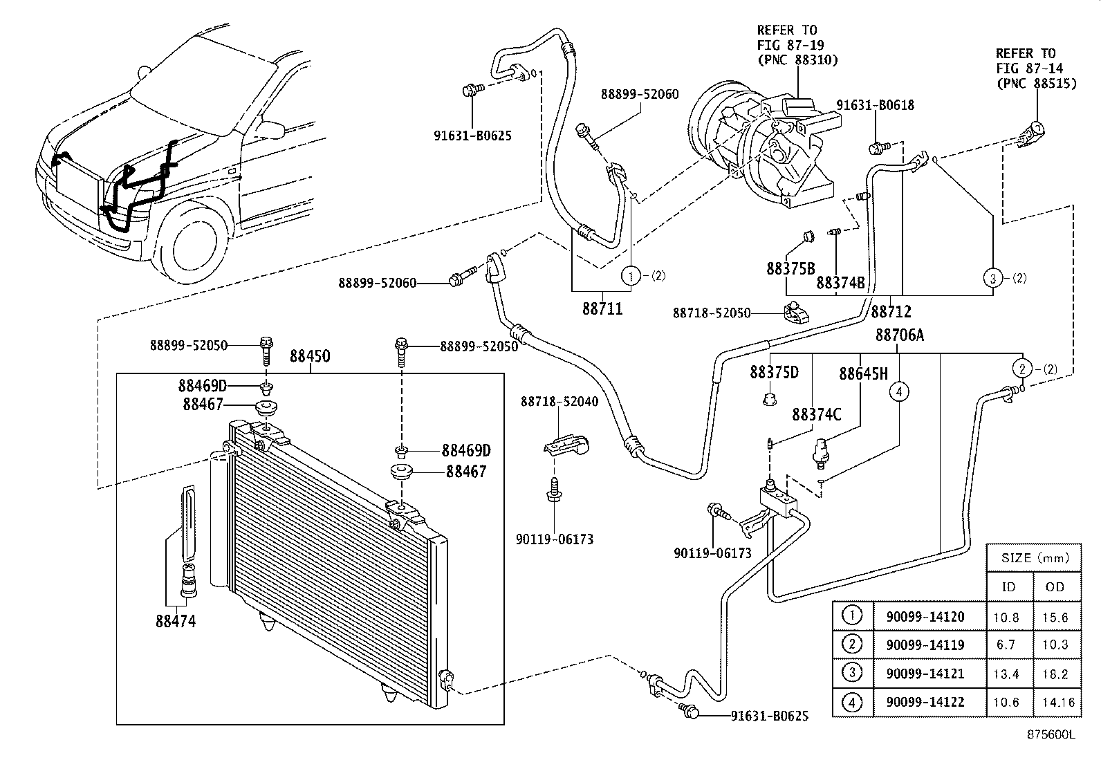 88450-52080 CONDENSER ASSY, W/RECEIVER product image