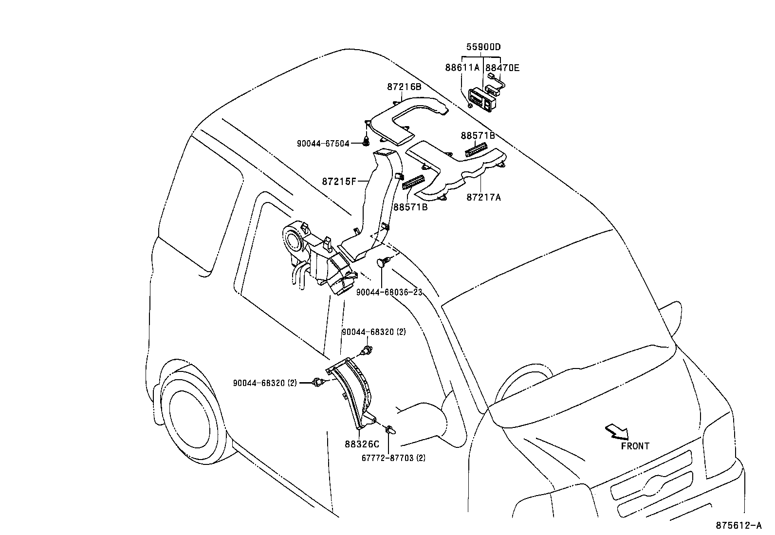 55905-97502 KNOB, HEATER CONTROL, NO.2 product image