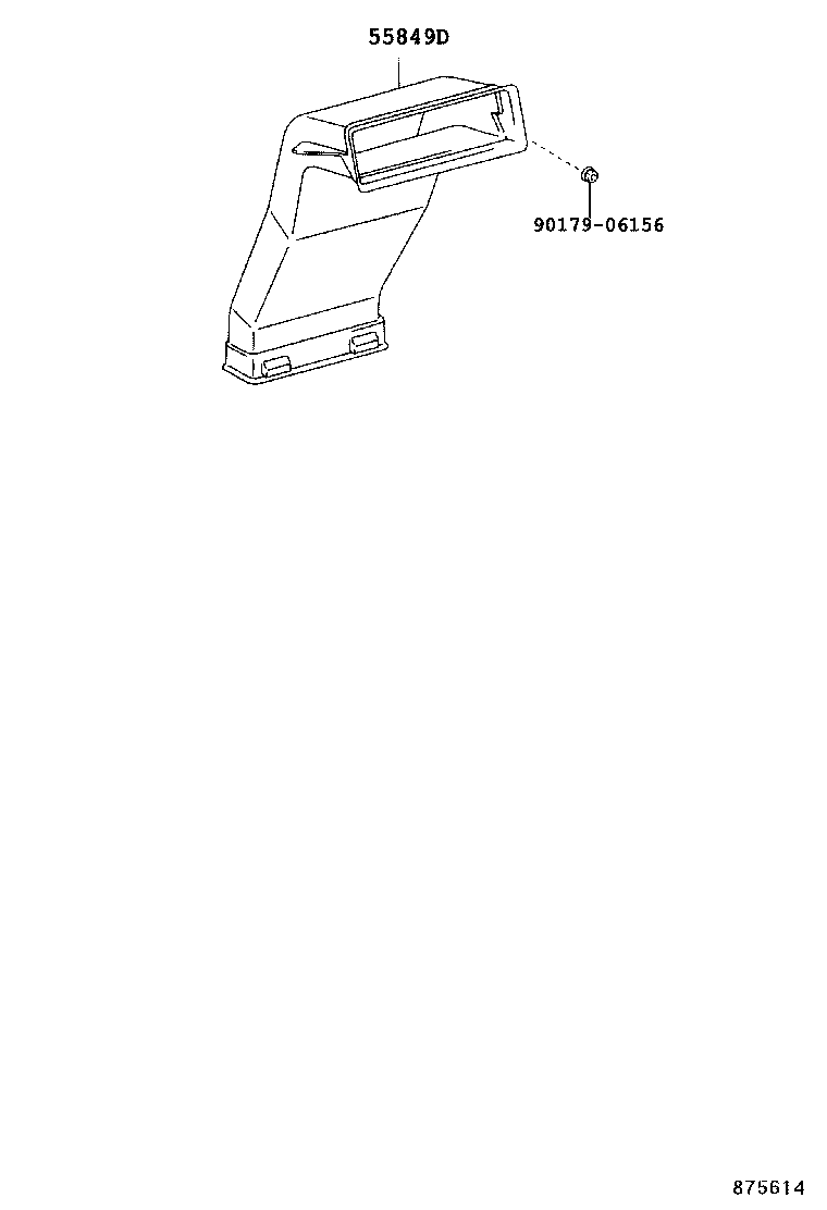 55843-F1010 DUCT, HEATER TO REGISTER, NO.1 product image