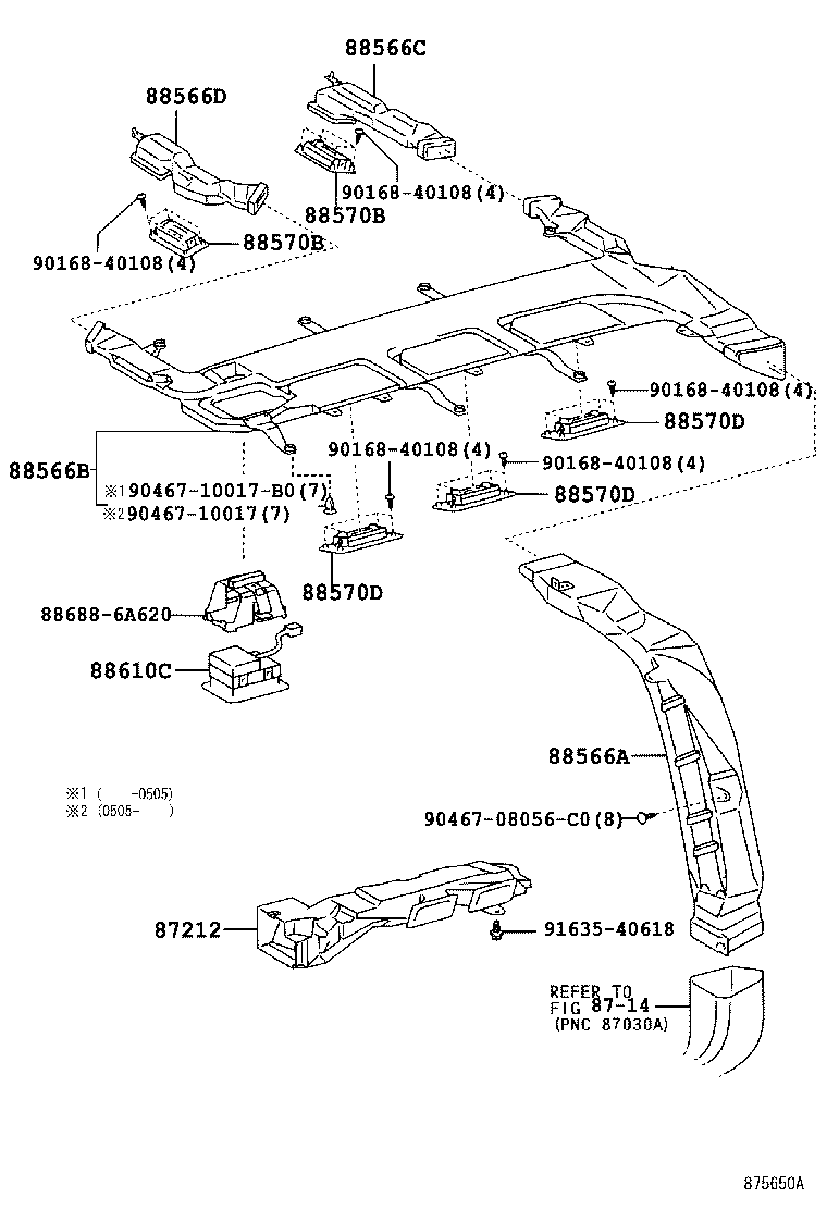 55844-60130 DUCT, HEATER TO REGISTER, NO.2 product image