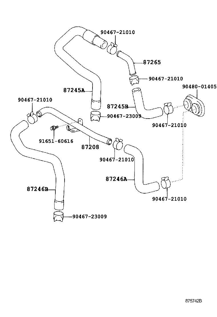 87245-3D050 HOSE, HEATER WATER, INLET A product image