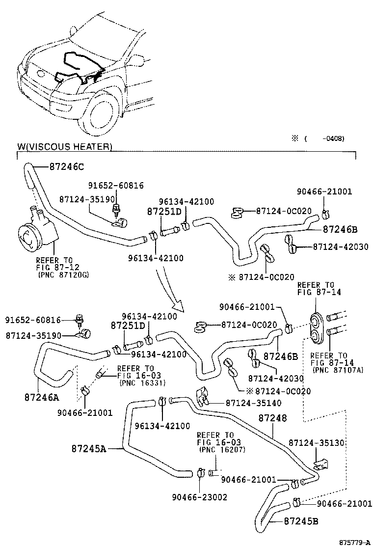 87245-3D490 HOSE, HEATER WATER, OUTLET A product image