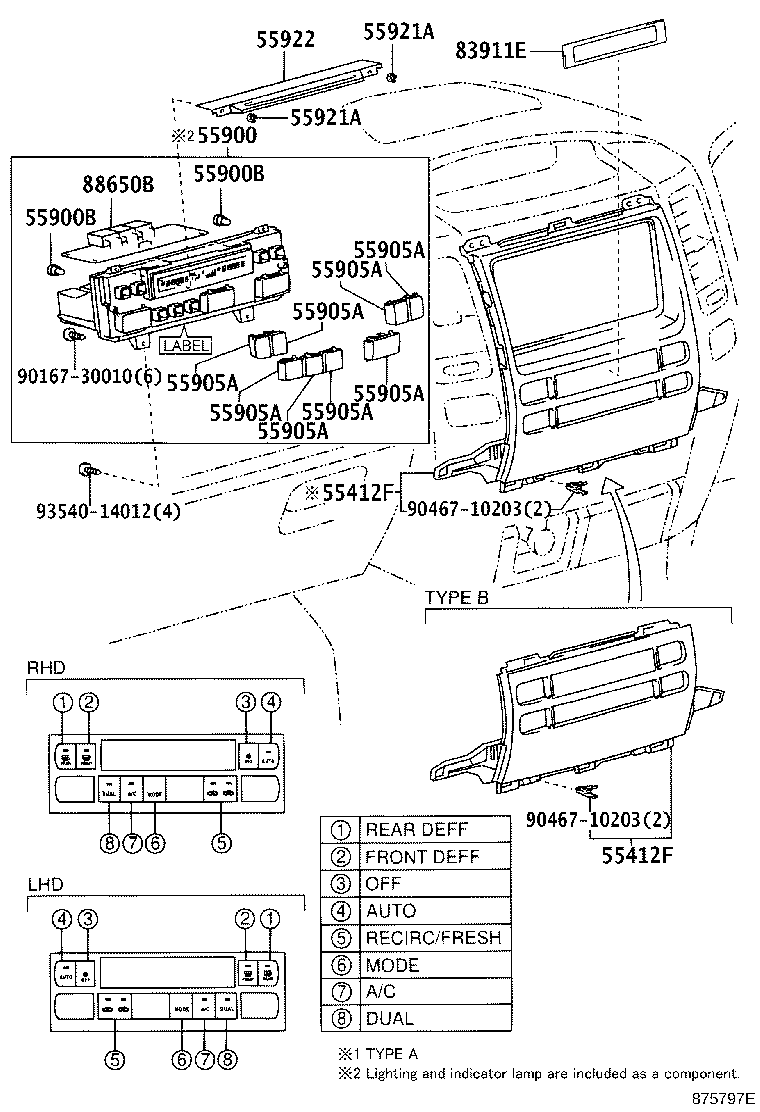 55843-60110 DUCT, HEATER TO REGISTER, NO.1 product image